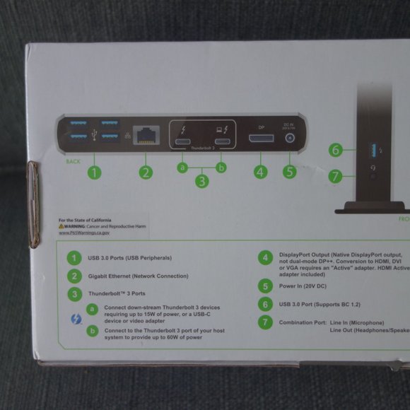 Plugable Thunderbolt 3 Docking Station with Power Delivery TBT3-UDV *Brand New* - Picture 2 of 3